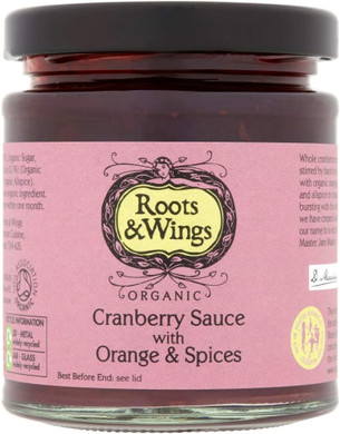 Roots and Wings Cramberry Sauce with Orange and Christmas Spices, 200g