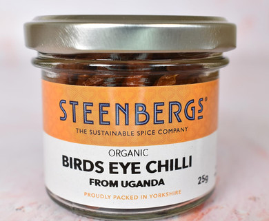 Steenbergs Organic Birds Eye Chilli Whole Dried Standard 25g