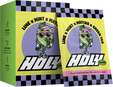 HOLY Iced Tea 10 Tasting Box 'Blackberry x Black Tea' with Blackberry Flavour Powder | 10 Servings with Antioxidants & Superfoods | Sugar-free Iced Tea | Vegan with 100% Natural Fruit Flavours