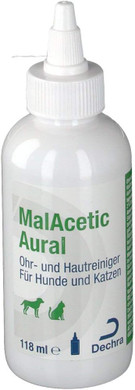 Albrecht MalAcetic Aural Ear and Skin Cleaner for Dogs, Cats and Small Pets - 118 ml