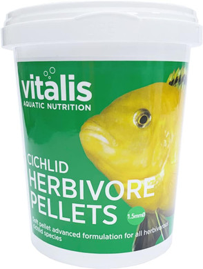 Vitalis Cichlid Herbivore Pellets Tropical Fish Food 260g