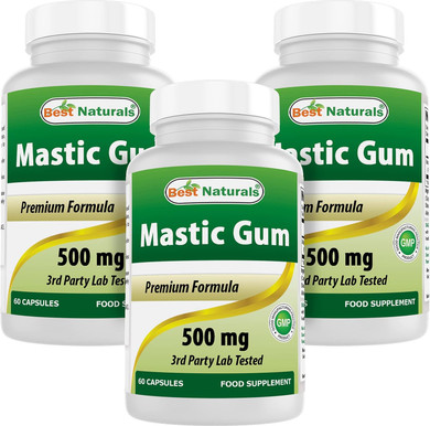 Best Naturals Mastic Gum 500 mg 60 Capsules (60 Count (Pack of 3))