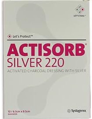 ACTISORB SILVER 9.5X6.5CM 10