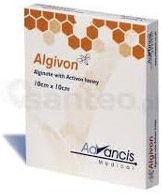 Algivon Plus 10cm x 10cm alginate CR4225 x5 dressings by Advancis Medical