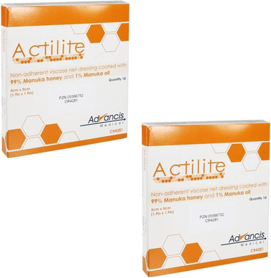 ACTILITE Animal Dressing 5 x 5 cm Double Pack 2 x 10 Items