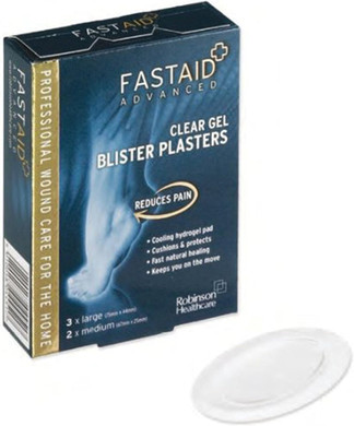 Fastaid 4451 Advanced Clear Gel Blister Plasters, Pack of 5