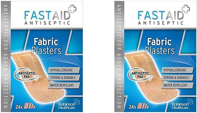 Fastaid Breathable Fabric Plasters 24 (Packaging May Vary) (Pack of 2)