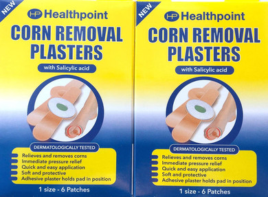 Healthpoint Corn Plasters with Salicylic Acid Relieves and Removes Corns 1 Size 12 Patches Total