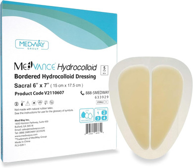 MedVance TM Hydrocolloid  Bordered Hydrocolloid Adhesive Dressing, 10 cm x 10 cm Box of 5 DRESSINGS