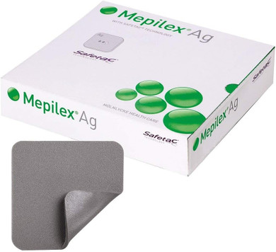 Mepilex AG Foam Dressing Sterile 5 x Bandages 20 x 20 cm