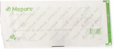 Mepore Film and Pad Self-Adhesive Dressing, 25 x 9 cm