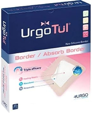 UrgoTul Absorb Border Dressing, 10 x 6.5 cm