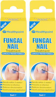 2 Pack Healthpoint Fungal Nail Treatment, Results in 2 Weeks, Prevents Re-Infection, Reduces Discolouration, 5ml