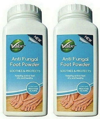 Value Health Anti Fungal Foot Powder 150g - (2 x 75g Packs)