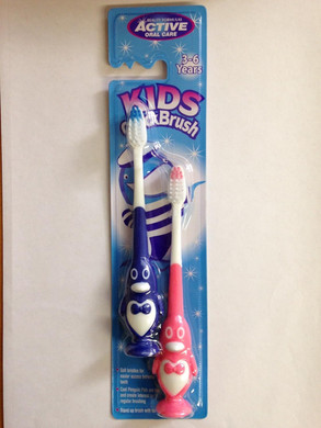 Active Kids Quick Brush 2 Pack Blue/Pink