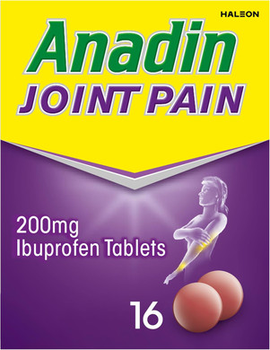 Anadin Joint Pain Relief Ibuprofen Tablets, Joint and Back Pain Killers, Pack of 16