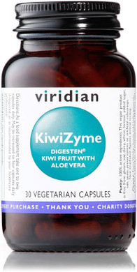 Viridian KiwiZyme - Digesten Kiwi Fruit with Aloe Vera - 30 Vegicaps