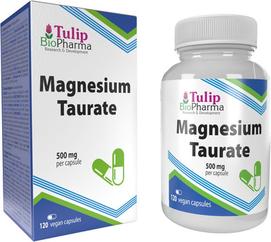 Magnesium Taurate 2000mg Per Serving 120 Vegan Capsules, 3rd Party Lab Tested