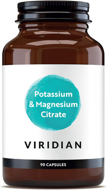 Viridian - Potassium & Magnesium Citrate - 90 Caps | Blood Pressure & Muscle Function Support | High Absorption Mineral Formula | Vegan Friendly | Nutritionist Formulated