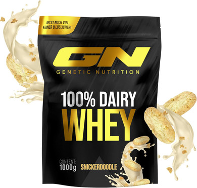 GN Laboratories 100% Dairy Whey Protein Powder 1 kg (Snickerdoodle) - Protein Powder with 23 g Protein per Serving, Ideal for Muscle Building and Preservation, Tested Quality, Made in Germany