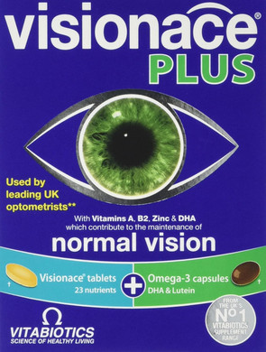 Visionace Plus, Eye Tablets & Capsules for Vision Health Support, by Vitabiotics