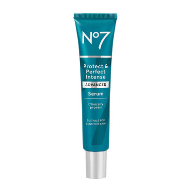 No7 Protect & Perfect Intense Advanced Serum - Rice Protein & Alfalfa Complex For Fine Lines And Wrinkles - Anti Aging Facial Serum With Matrix 3000+ Technology (30 Ml)