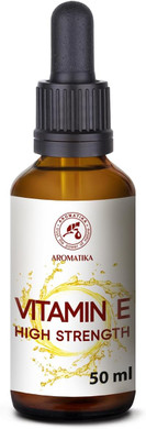 High Strength Pure Vitamin E 50 ml - Vitamin E Drops - Natural - Vitamin E for Skin Care - for Face - Skin - Hair - Nails - Lips - Beauty - Cosmetic Base