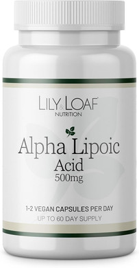 Lily & Loaf Alpha Lipoic Acid 250mg  60 Vegan Capsules  Universal Antioxidant for Cellular Support, Energy & Nerve Health  60 Day Supply  Gluten-Free & Non-GMO