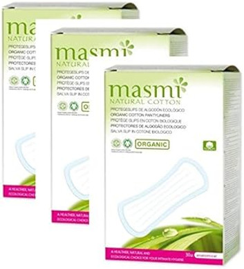 Masmi Anatomical Bio Panty Liners  Pack of 3) Made From Certified Organic Cotton