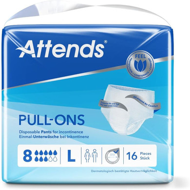 Attends Pull Ons 8 Large Pants 100-140cm