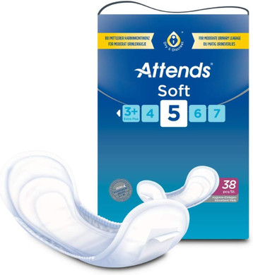 Attends Soft 5 Incontinence Pads - Pack of 38