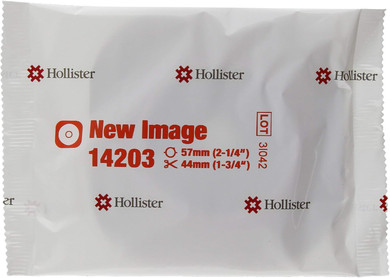 Hollister 14203 New Image Flat Flexwear Cut to Fit up to 2-1/4", Skin Barrier, Red Color Code Match, 5 Pack  2-1/4 Flange Size, 2-Piece Ostomy Skin Barrier, Ostomy Supplies, Prevent Ostomy Leakage