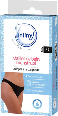 INTIMY Care Menstrual Swimming Trunks, Size 42, Suitable for Bathing, Leakage Protection, Waterproof, Washable and Reusable