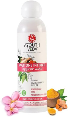 Ayouthveda Vegan Intimate Wash for Women, 180 ml - Anti-Infection Feminine Hygiene, Natural pH Balance