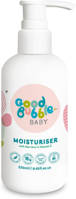 Good Bubble Baby Moisturiser with Aloe Vera & Vitamin E - 250ml Moisturiser for Sensitive Skin  Aloe Vera Moisturiser with Skin Friendly Prebiotic for Kids Skincare