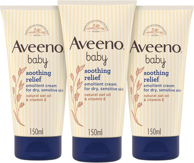 Aveeno Baby, Soothing Relief Emollient Cream 3 X 150 ml