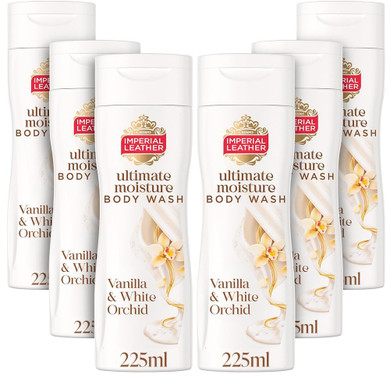 Imperial Leather Ultimate Moisture Cherry Blossom & Almond Oil Body Wash, Ultra Rich Lather & Soothing Fragrance, Suitable for Sensitive Skin, Vegan & Cruelty Free (225ml), Multipack 6 x 225ml