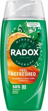 Radox Mineral Therapy Feel Refreshed Shower Gel Body Wash with a eucalyptus & citrus oil fragrance for a refreshing experience 225 ml