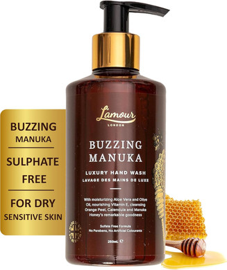 L'amour Natural | Buzzing Manuka | Luxury Hand Wash | Essential Oils | Sulphate Free | Gentle for dry and sensitive skin | 250mL