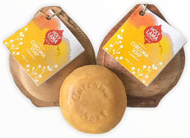 Holy Lama Natural Handmade Ayurvedic Turmeric Vegan Soap for Hand & Body - Curcuma
