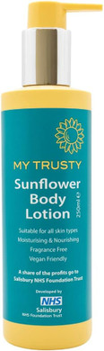 My Trusty Sunflower Body Lotion, Suitable for Dry Skin and Skin Prone to Eczema, Vegan Friendly with Natural Ingredients, Fragrance Free, 250ml