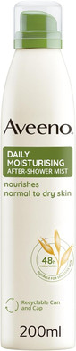 Aveeno Daily Moisturising After-Shower Mist, Formulated With Oats, Suitable For Sensitive Skin, Non-Greasy Fast Absorbing Spray, Locks In Moisture 48h, 200ml (Pack of 2)