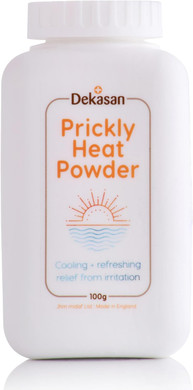Dekasan Prickly Heat Body Powder for Relief from Prickly Heat, Milaria, Heat Rash | Proudly Made in The UK | Travel Size | Trusted Globally  Over 1 Million Units Sold Worldwide