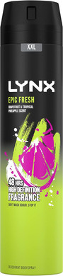 Lynx Epic Fresh Grapefruit & Tropical Pineapple 48 Hours Men Body Spray, 250ml