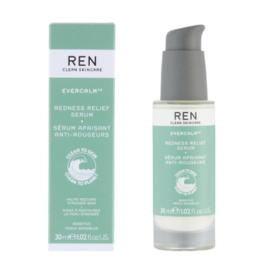 Ren Clean Skincare - Evercalm Redness Relief Serum, Sensitive Skin Soothing Serum - Cruelty-Free And Vegan, 1 Fl Oz