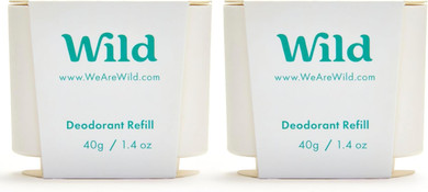 Wild - Natural Refillable Deodorant - Fresh Cotton & Sea Salt Refill Trio Pack - Vegan & Eco-Friendly - Aluminium Free - Long Lasting Protection - Natural Ingredients - 3 Pack of 40g Refills