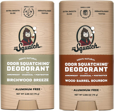 2.65oz Wide Stick Deodorant 2-Pack - Wood Barrel Bourbon, Birchwood Breeze