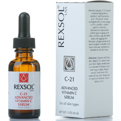 Rexsol 21% Advanced Vitamin C Serum | Organic Vitamin C Serum For Face | Natural Vitamin C Serum & Dark Spot Corrector For Face. (30 Ml / 1 Fl Oz)