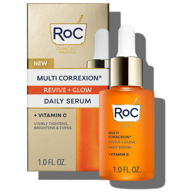 Roc Multi Correxion Revive + Glow 10% Active Vitamin C Serum For Face, Daily Anti-Aging Wrinkle & Skin Tone Skin Care Treatment, Brightening Serum For Dark Spots, Christmas Stocking Stuffers, 1 Ounce1 Fl Oz (Pack Of 1)