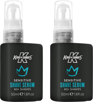 King of Shaves Advanced Sensitive Shaving Face Serum For Men, Shaving Gel Oil Men, Pre Shave Face Serum, 2x50ml